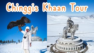 Mongolian Guided Tour Chinggis Khaan Statue [upl. by Arakihc118]