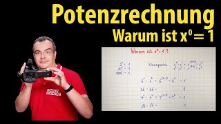 Potenzrechnung Warum ist x hoch 0  1  erklärt von Lehrerschmidt [upl. by Juan]