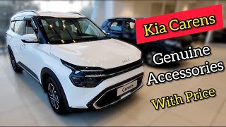 Kia Carens Genuine Accessories with Price 🔥 Vahan Official [upl. by Otanod]