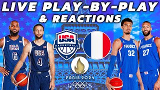 USA vs France Mens Basketball  Live PlayByPlay amp Reactions [upl. by Ellehcin141]