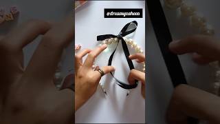 DIY Bow Hairband 😱 crafteraditi dreamyzaheen shorts viralshorts diy [upl. by Schuyler]