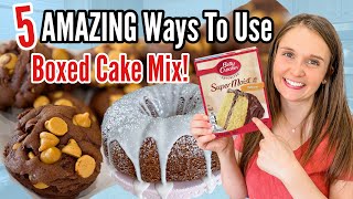 5 Amazing Ways to Use Boxed Cake Mix  Dessert Recipes That Shouldnt Be THIS EASY  Julia Pacheco [upl. by Fairman]