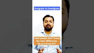 Emigrate Vs Immigrate do you know the clear difference 🤔🤔🙄🙄😊😊 shorts viralshorts shortsfeed [upl. by Elizabet492]