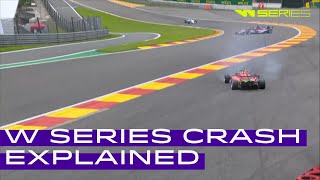 W Series SpaFrancorchamps Crash Explained [upl. by Gnivre]