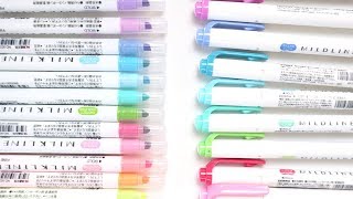 Zebra Mildliner vs Notebook Therapy Milkliner  Marker  Highlighter Comparison [upl. by Ittak707]