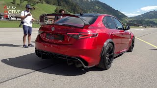 Alfa Romeo Giulia GTAm w Akrapovic Exhaust  Exhaust Sounds amp Visual Review [upl. by Latini]