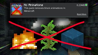 NO Animations Pack ANY VERSION  Resource Pack that removes all animations [upl. by Beata]