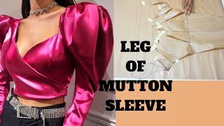 How to cut and sew leg of mutton sleeve [upl. by Nrubyar]