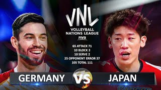 Germany vs Japan  Mens VNL 2024 [upl. by Bahe]