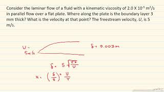 Example of Blasius Solution for Boundary Layer Flow [upl. by Countess]