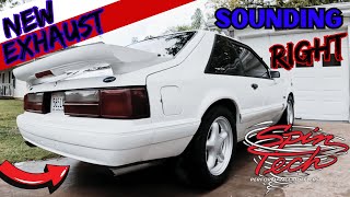 88 Foxbody Mustang 306 Gets a NEW Race Exhaust  SpinTech Super Pro Street [upl. by Nekcarb]