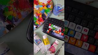 customising keyboard part 20 art acrylic acrylicpainting painting artist acrylicpaint drawing [upl. by Hanikas404]