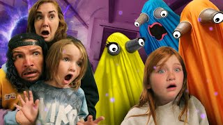 RAiNBOW GHOSTS 3  new BABY ORANGE ghost Adley amp Dad Save Mom then Escape the Purple Portal House [upl. by Epolenep738]