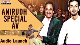 Anirudh Special AV  Agnyaathavaasi Audio Launch  Pawan Kalyan Keerthy Suresh  Trivikram [upl. by Iand916]