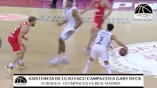 Highlights  Asistencia de lujo de Facu Campazzo a Deck  Euroliga  Olympiacos vs Real Madrid [upl. by Aihsemaj]