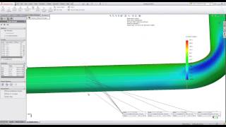 Pipe stress analysis in SolidWorks Simulation [upl. by Sarazen449]