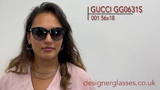 GUCCI GG 0631S GG0631S Sunglasses on a 360 turntable and model [upl. by Kriss]