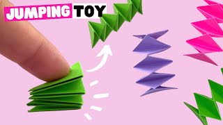 Origami JUMPING TOY very easy paper toys [upl. by Bobine]