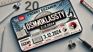 Próbny egzamin ósmoklasisty Matematyka 3 grudnia 2024 Rozwiązania Zadanie 20 [upl. by Ahsemac]