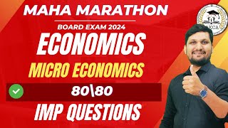 Chap 3A  Economics  MahaRevision  Board Exam 2024  AKCA  64 marks Done  12 Marks [upl. by Cormick]