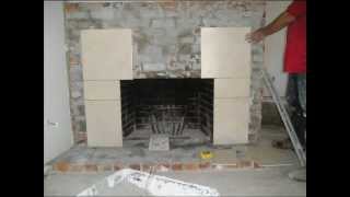 Fireplace Refacing From Brick to Tile [upl. by Obediah]