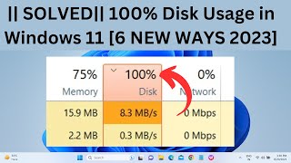 ✅How to Fix 100 Disk Usage in Windows 11Windows 10 6 NEW WAYS 2023 [upl. by Arbe]