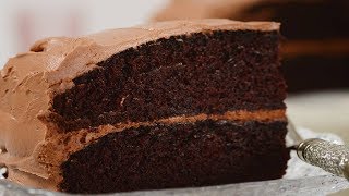 Simple Chocolate Cake Recipe Demonstration  Joyofbakingcom [upl. by Athalee]