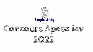 correction exemple concours apesa 2022 préparation [upl. by Euqinot166]