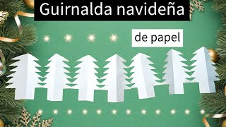 Cómo hacer una guirnalda de papel árboles de navidad guirnaldas navidad manualidadesdiy 🎄🎅 [upl. by Hassadah462]