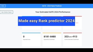 Gate2024  My Gate Rank  Made easy rank predictor 2024  Bonus Mark  Check your rank [upl. by Dempsey957]