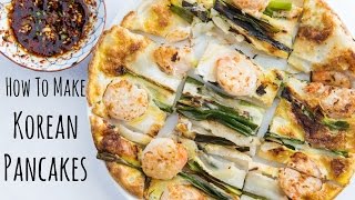 How To Make Korean Pancake Pajeon Recipe 韓国お好み焼きパジョンの作り方 （レシピ） [upl. by Arivle]