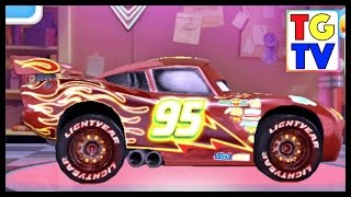 Cars Lightning McQueen NEON Unlocked vs Holley Yokoza Track Fast as Lightning NEON RACING [upl. by Anitnelav70]