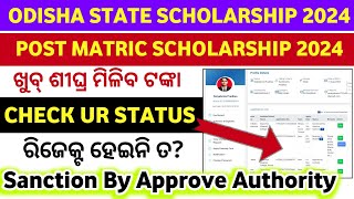 How to check scholarship status ll Post Matric Scholarship 2024 ll odisha state scholarshipll [upl. by Trab116]