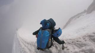 Man nearly falls to death on Aiguille du Midi Arete Chamonix Mont Blanc [upl. by Algar305]