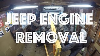 Jeep Wrangler Engine Removal [upl. by Candis747]