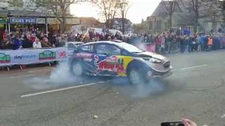 WRC Wales Rally GB 2017  Ogier and Evans Donuts [upl. by Hsur]