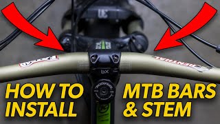 HOW TO INSTALL  Renthal Fatbar V2 Riser Bars and Brand X Enduro MTB Stem  First Impressions [upl. by Ahsenrat]