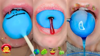 Satisfying ASMR Eating BLUE FOOD 💙Compilation Mukbang 먹방 [upl. by Dlarej141]