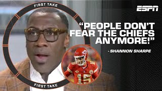 People dont FEAR the Chiefs ANYMORE  Shannon Sharpe drags Chiefs offense 😱  First Take [upl. by Bremer]