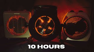 Heater White Noise Sound From 3 Fan Heaters To Help you Fall Asleep  10hrs  Black Screen [upl. by Madelle]