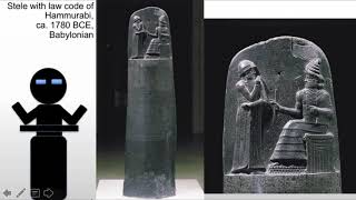 Stele with Law Code of Hammurabi [upl. by Ardnauqal]