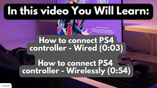 How to connect PS4 controller to PC Wired amp Wireless on Windows 1011 [upl. by Sarge944]