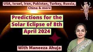 solareclipse 8th April 2024 Astrological predictions for India amp the World [upl. by Ohnuj]