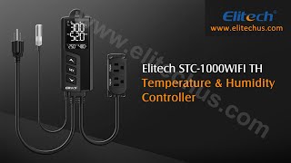 Elitech STC1000 PRO TH STC1000 WIFI TH Temperature and Humidity Controller [upl. by Tews195]