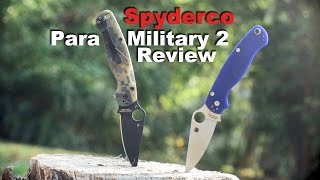 Spyderco Para Military 2 S110V Blurple Knife Review The Awesome Ergonomic Classic [upl. by Nomael67]