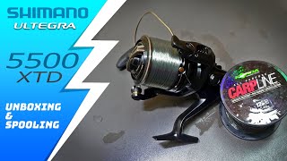 Shimano Ultegra 5500 XTD unboxing and spool up Korda Carp Line [upl. by Enived]