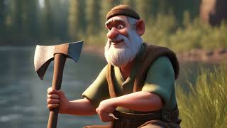 The Woodcutter And His Axe  Stories For Kids In English  Animated Stories [upl. by Aicul]