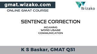 GMAT Sentence Correction Sample Question  Word Usage  Communication  GMAT Verbal Practice [upl. by Gilges]