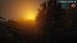 Blender Cinematic Animation  Beautiful Sunrise scene [upl. by Anirbac244]