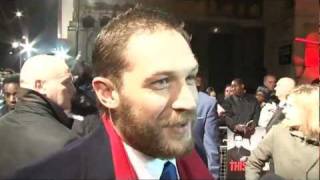 Tom Hardys top dating tip Say no to chatup lines This Means War premiere London [upl. by Emalee857]